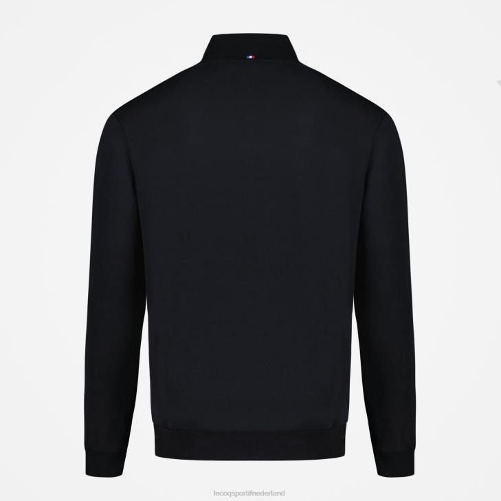 kleding LDBJ51 Heren Le Coq Sportif sweatshirt met ritssluiting zwart