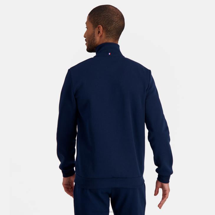 kleding LDBJ52 Heren Le Coq Sportif sweatshirt met rits blauw