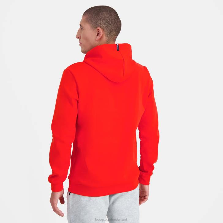 kleding LDBJ53 Heren Le Coq Sportif sweatshirt met capuchon rood