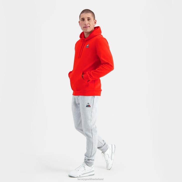 kleding LDBJ53 Heren Le Coq Sportif sweatshirt met capuchon rood