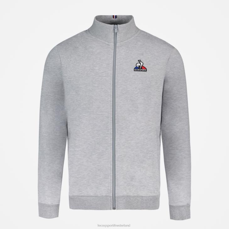 kleding LDBJ57 Heren Le Coq Sportif grijs sweatshirt met ritssluiting
