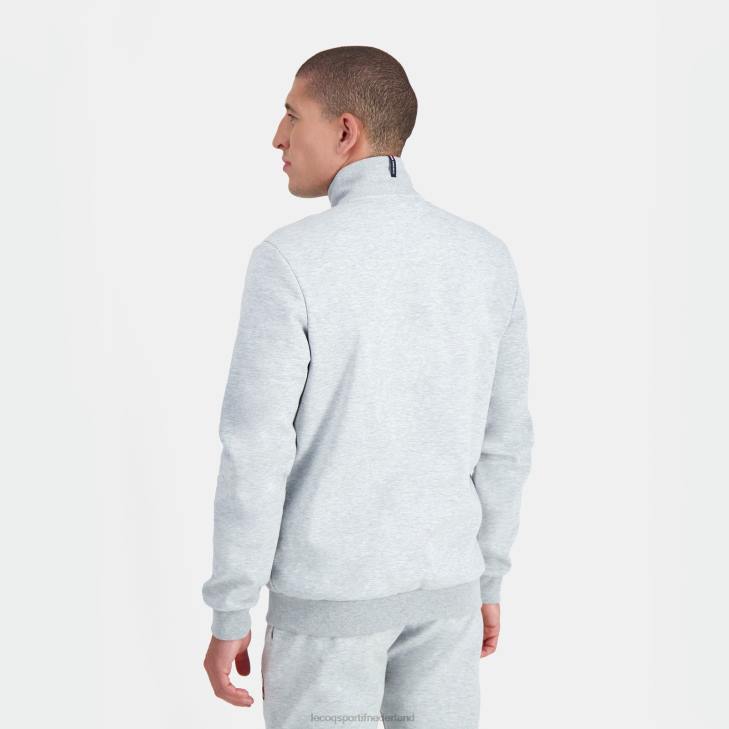 kleding LDBJ57 Heren Le Coq Sportif grijs sweatshirt met ritssluiting