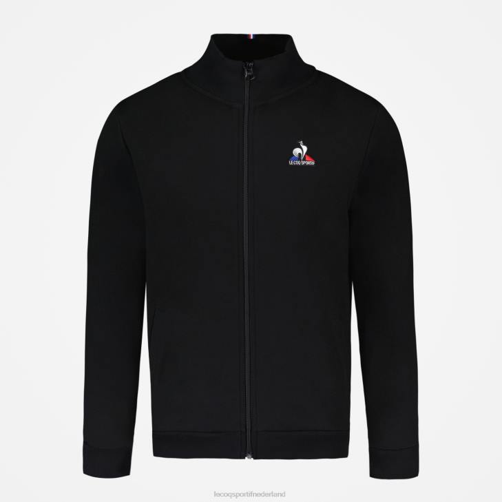 kleding LDBJ58 Heren Le Coq Sportif sweatshirt met ritssluiting zwart