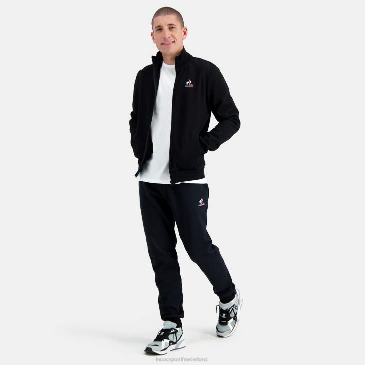kleding LDBJ58 Heren Le Coq Sportif sweatshirt met ritssluiting zwart