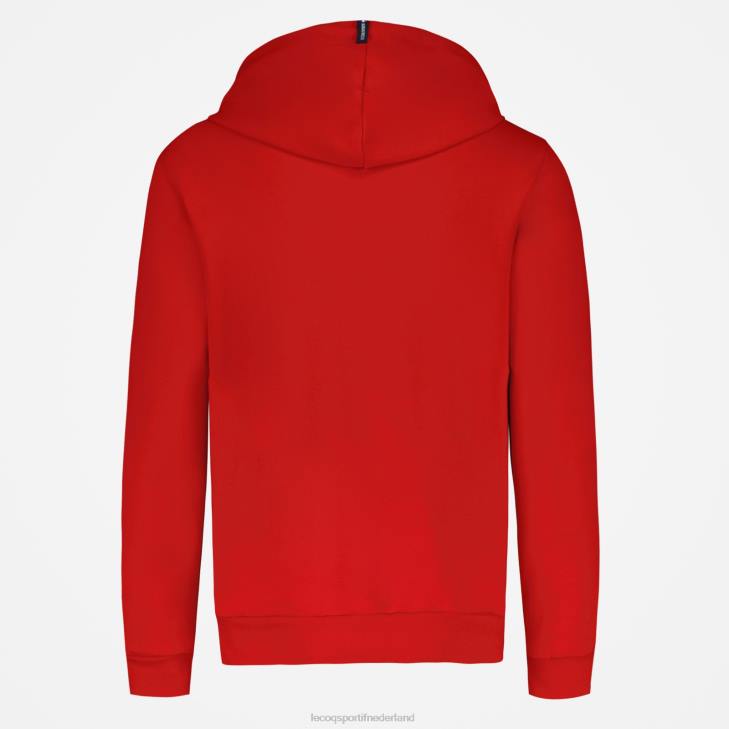 kleding LDBJ59 Heren Le Coq Sportif sweatshirt met capuchon rood