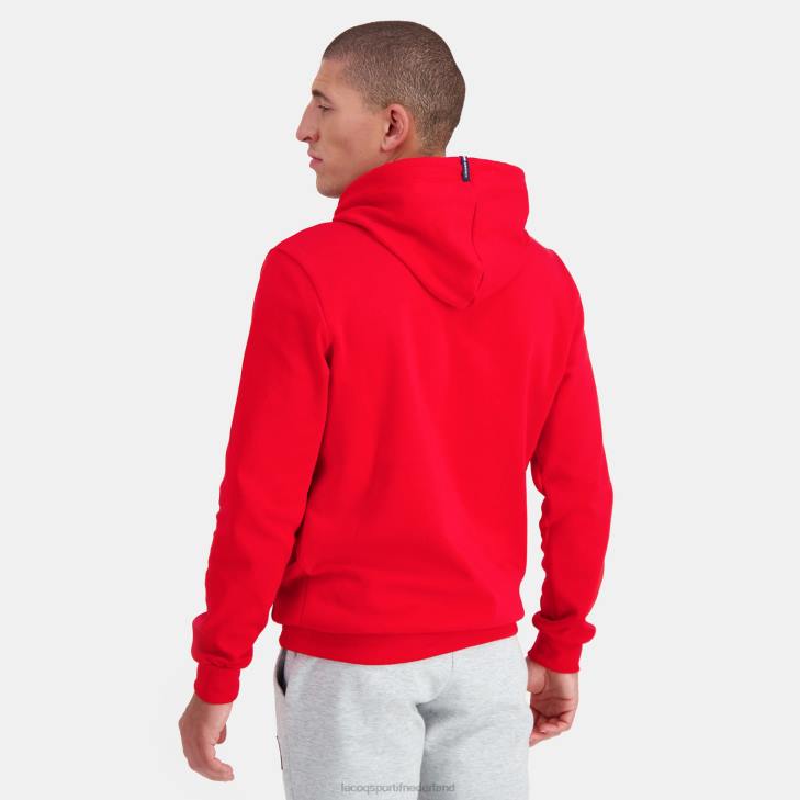 kleding LDBJ59 Heren Le Coq Sportif sweatshirt met capuchon rood