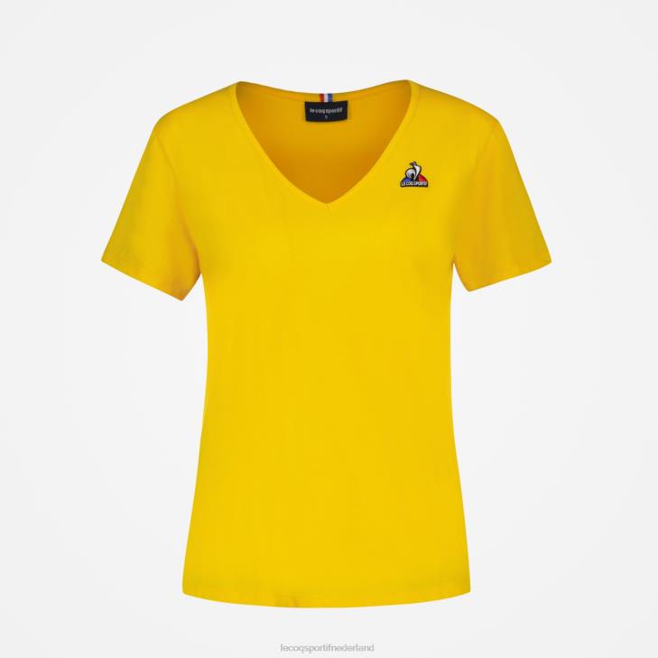 kleding LDBJ594 vrouwen Le Coq Sportif t-shirt geel