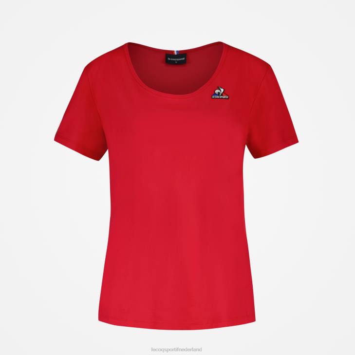 kleding LDBJ596 vrouwen Le Coq Sportif t-shirt rood