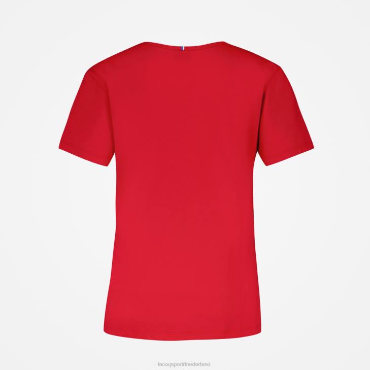 kleding LDBJ596 vrouwen Le Coq Sportif t-shirt rood