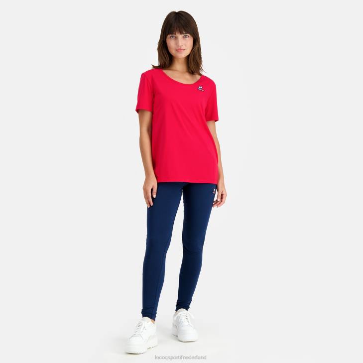 kleding LDBJ596 vrouwen Le Coq Sportif t-shirt rood