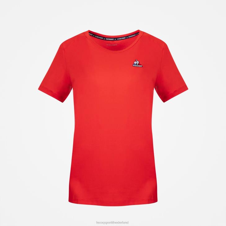 kleding LDBJ600 vrouwen Le Coq Sportif t-shirt rood