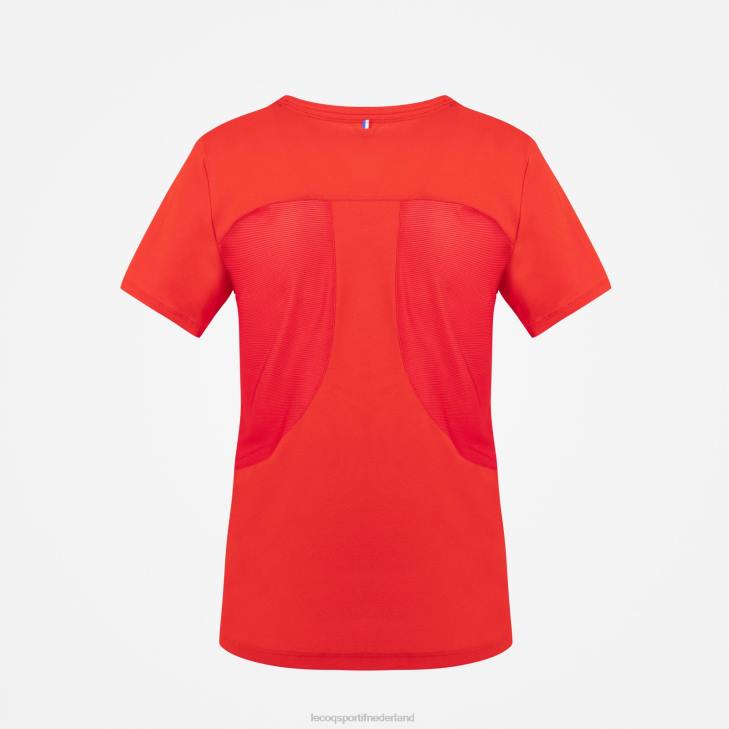 kleding LDBJ600 vrouwen Le Coq Sportif t-shirt rood