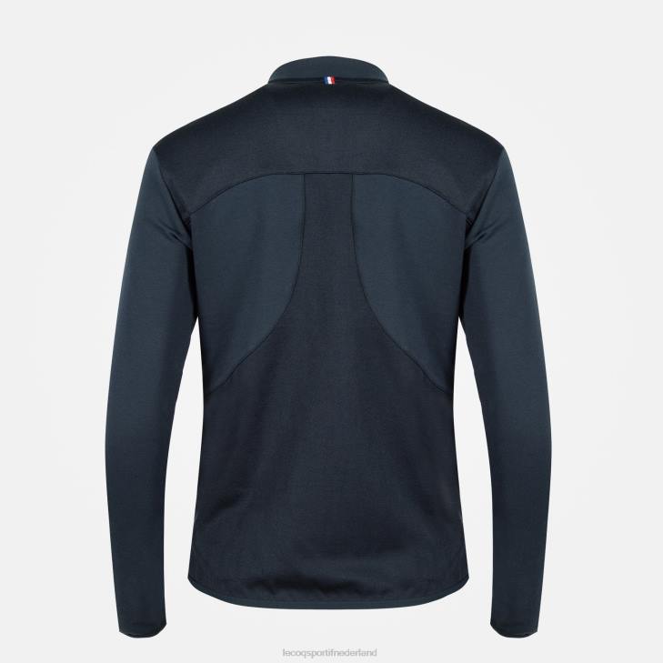kleding LDBJ607 vrouwen Le Coq Sportif sweatshirt met rits blauw
