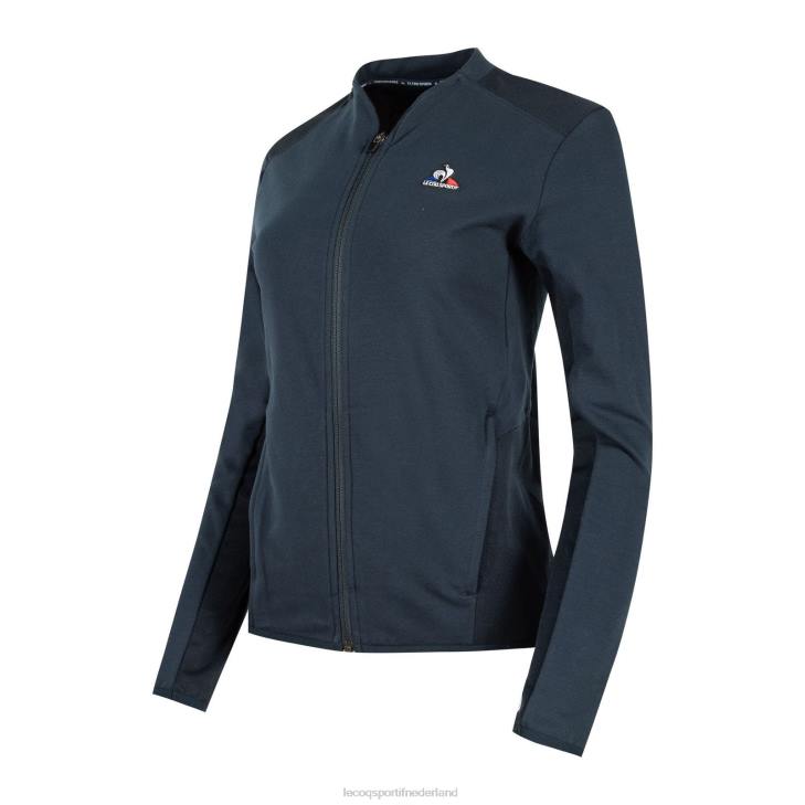 kleding LDBJ607 vrouwen Le Coq Sportif sweatshirt met rits blauw