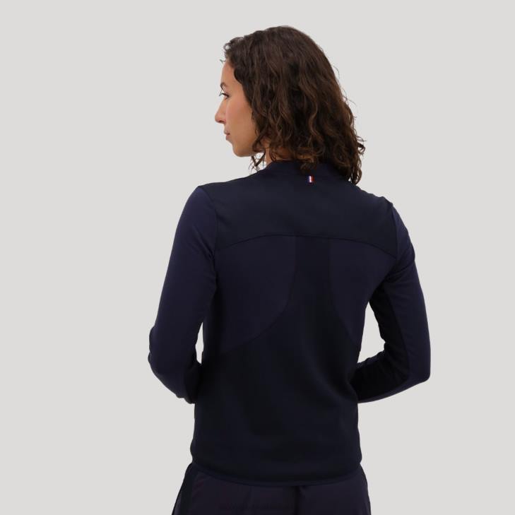kleding LDBJ607 vrouwen Le Coq Sportif sweatshirt met rits blauw