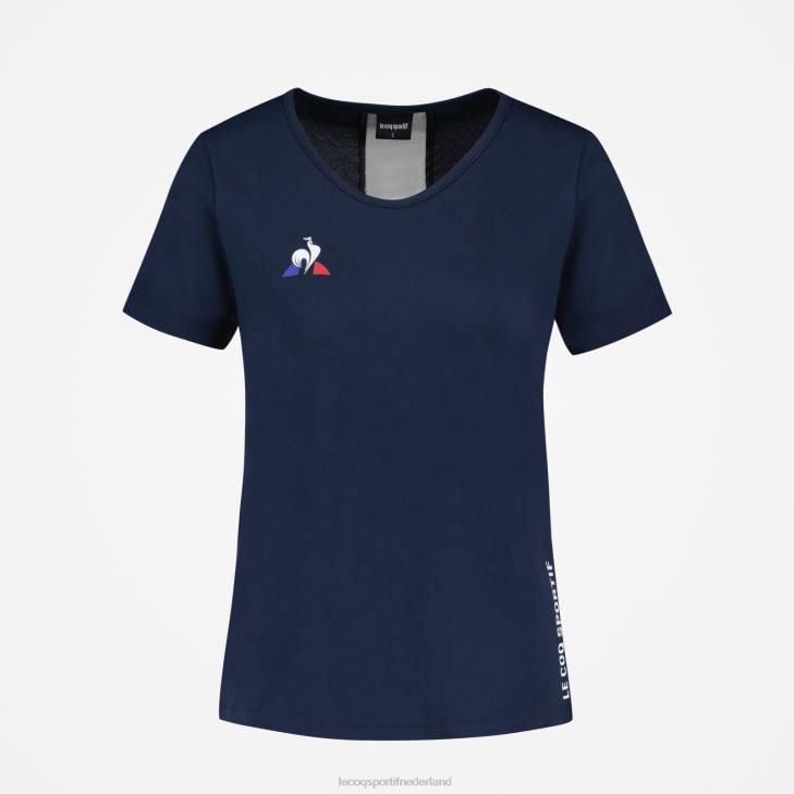 kleding LDBJ609 vrouwen Le Coq Sportif t-shirtje blauw