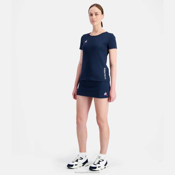 kleding LDBJ609 vrouwen Le Coq Sportif t-shirtje blauw