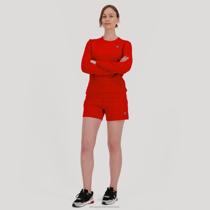 kleding LDBJ611 vrouwen Le Coq Sportif korte broek rood