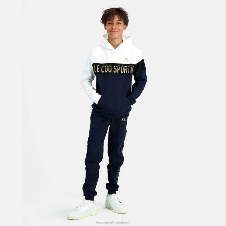 kleding LDBJ638 kinderen Le Coq Sportif sweatshirt met capuchon blauw