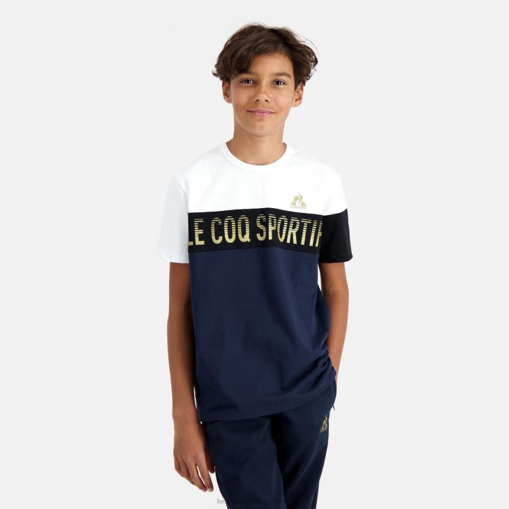 kleding LDBJ639 kinderen Le Coq Sportif t-shirtje blauw