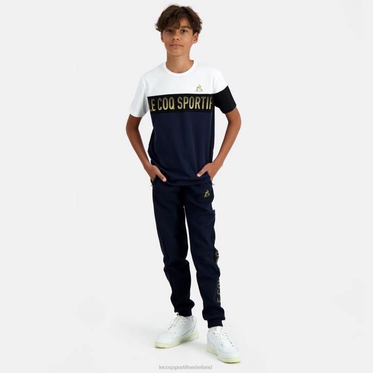 kleding LDBJ639 kinderen Le Coq Sportif t-shirtje blauw