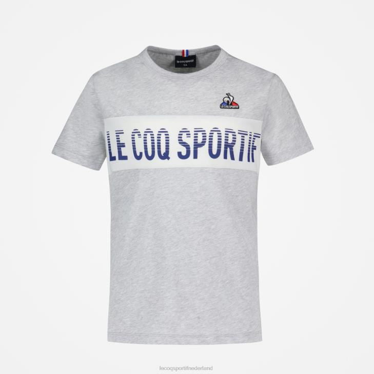 kleding LDBJ640 kinderen Le Coq Sportif t-shirt grijs