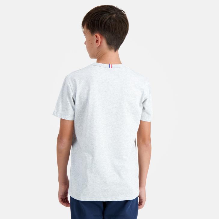 kleding LDBJ640 kinderen Le Coq Sportif t-shirt grijs
