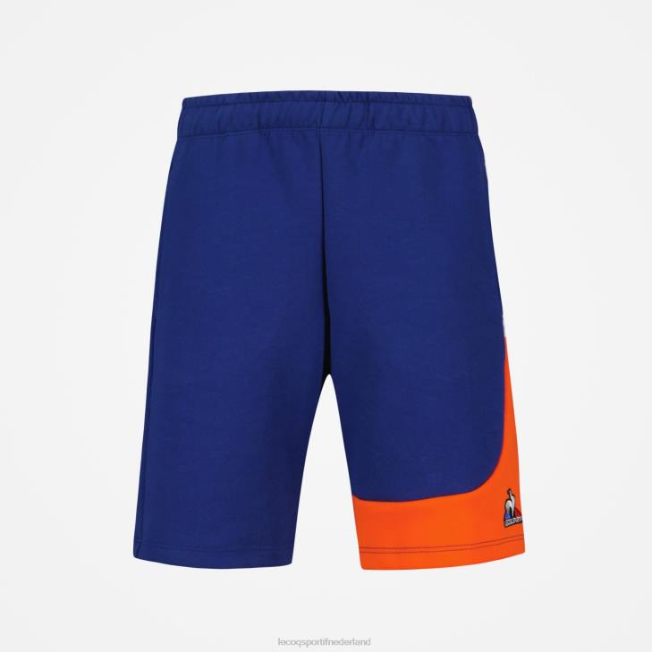 kleding LDBJ641 kinderen Le Coq Sportif korte broek blauw