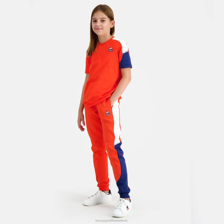 kleding LDBJ642 kinderen Le Coq Sportif broek oranje