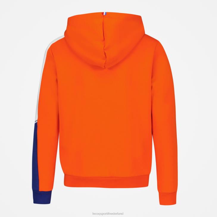 kleding LDBJ643 kinderen Le Coq Sportif sweatshirt met capuchon oranje