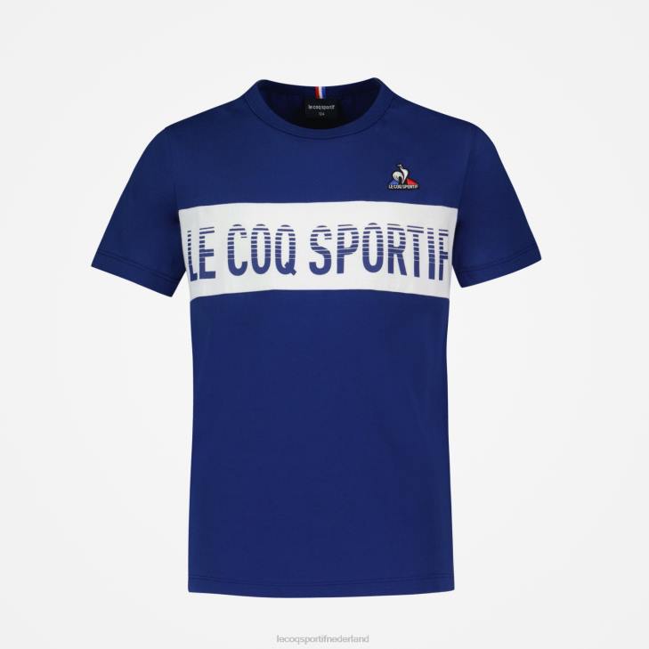 kleding LDBJ644 kinderen Le Coq Sportif t-shirtje blauw