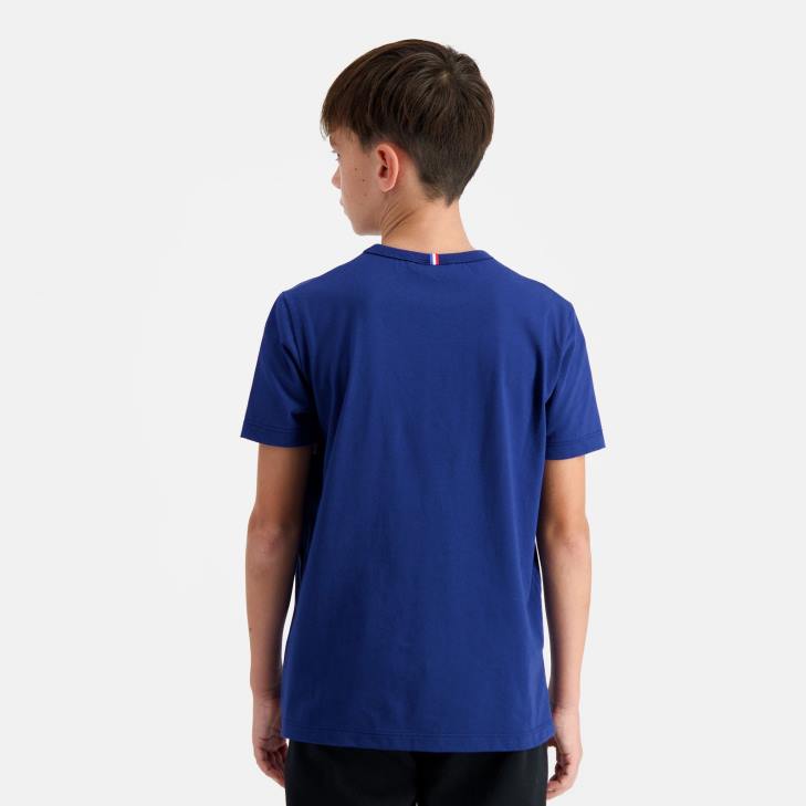 kleding LDBJ644 kinderen Le Coq Sportif t-shirtje blauw