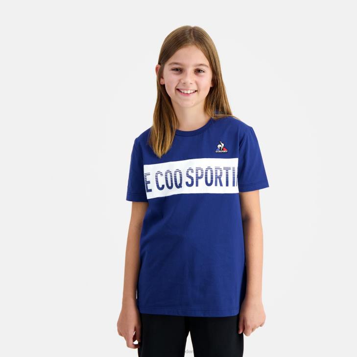 kleding LDBJ644 kinderen Le Coq Sportif t-shirtje blauw