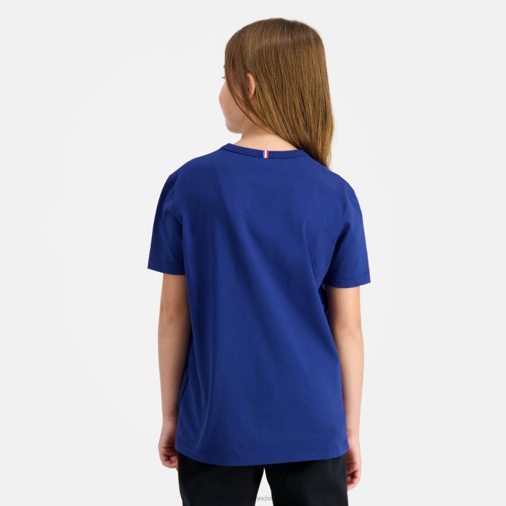 kleding LDBJ644 kinderen Le Coq Sportif t-shirtje blauw