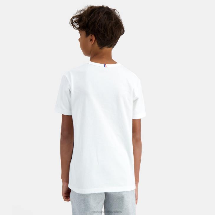 kleding LDBJ646 kinderen Le Coq Sportif t-shirtje wit
