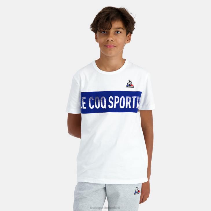 kleding LDBJ646 kinderen Le Coq Sportif t-shirtje wit
