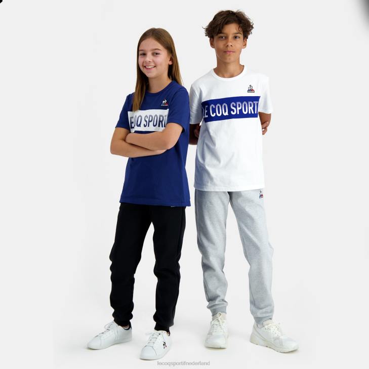 kleding LDBJ646 kinderen Le Coq Sportif t-shirtje wit