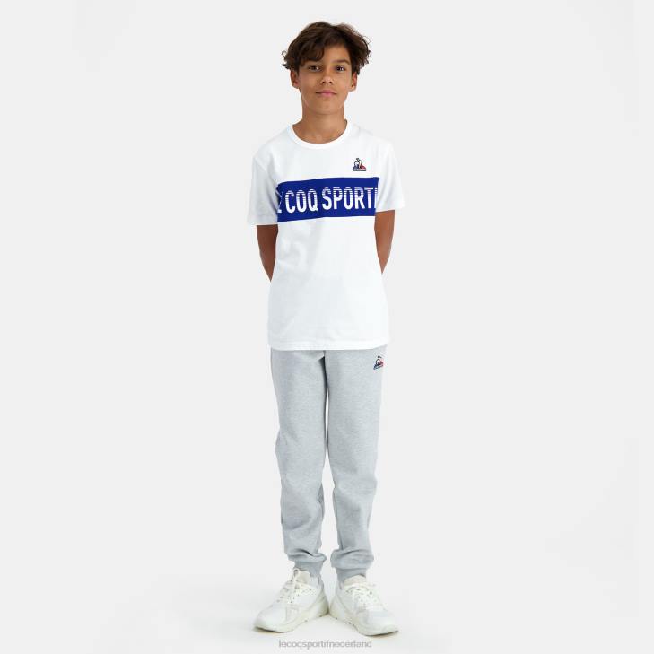 kleding LDBJ646 kinderen Le Coq Sportif t-shirtje wit