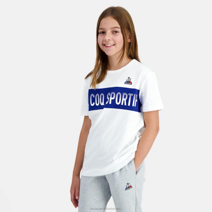 kleding LDBJ646 kinderen Le Coq Sportif t-shirtje wit