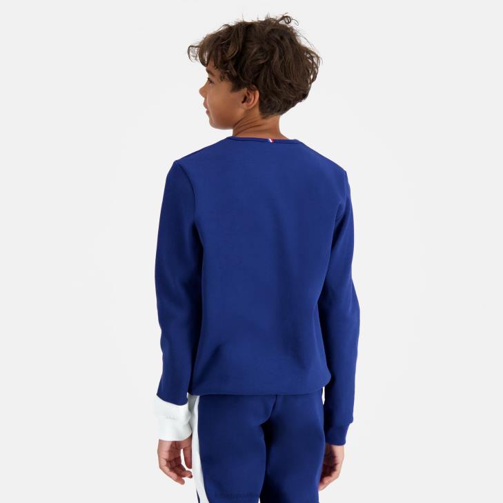 kleding LDBJ648 kinderen Le Coq Sportif sweatshirt blauw