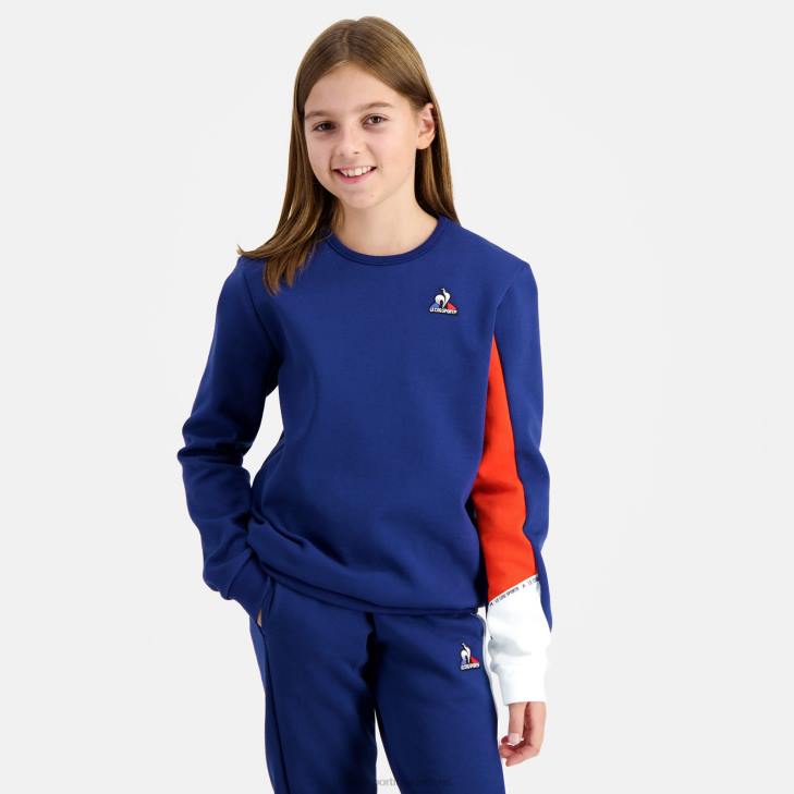 kleding LDBJ648 kinderen Le Coq Sportif sweatshirt blauw