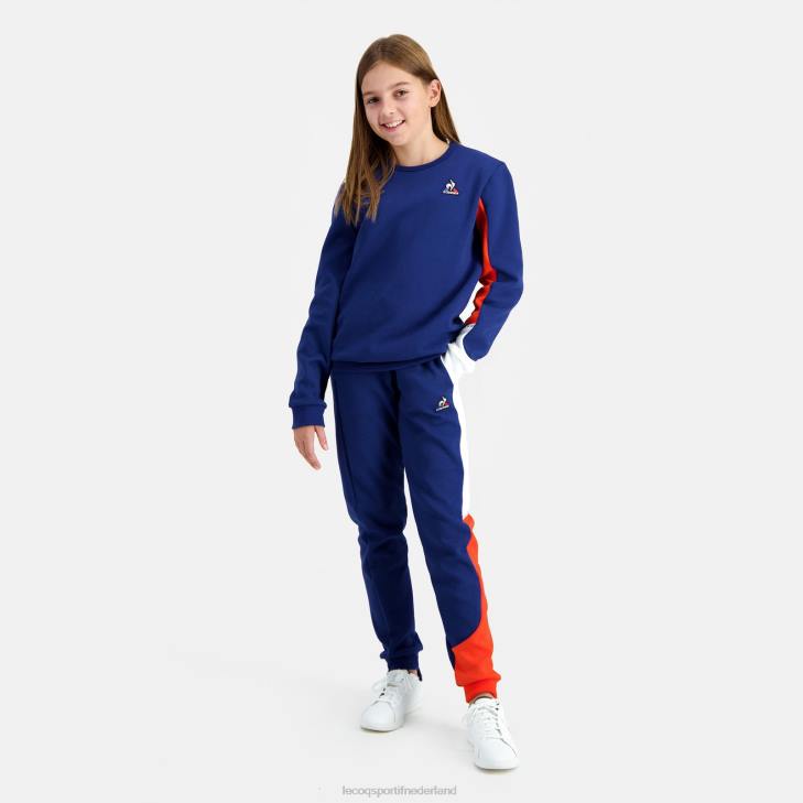 kleding LDBJ648 kinderen Le Coq Sportif sweatshirt blauw