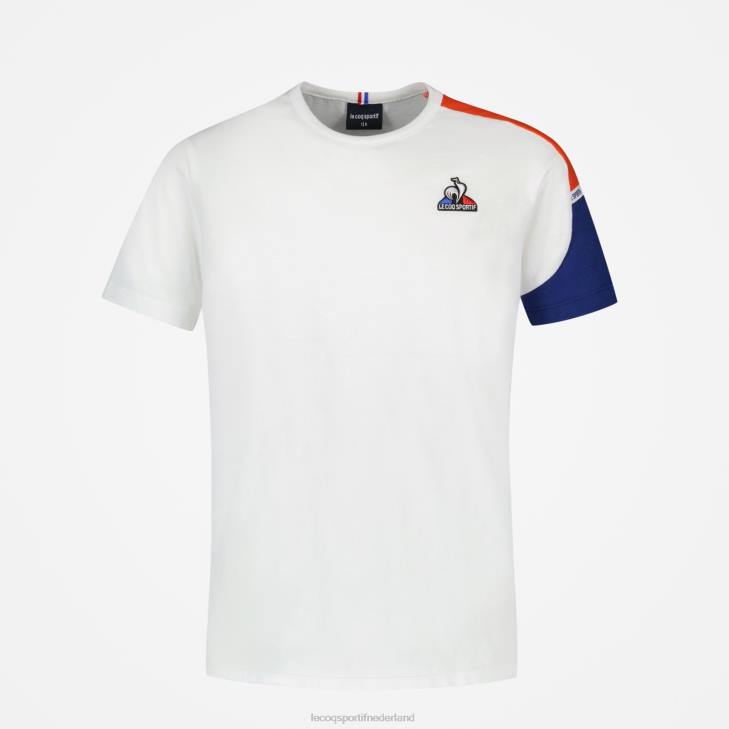kleding LDBJ649 kinderen Le Coq Sportif t-shirtje wit