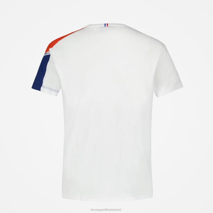 kleding LDBJ649 kinderen Le Coq Sportif t-shirtje wit