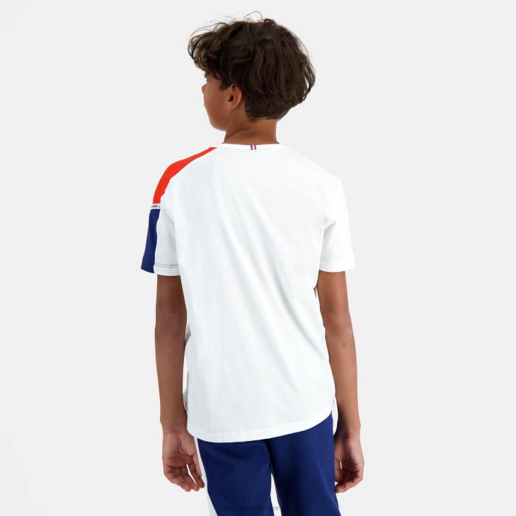 kleding LDBJ649 kinderen Le Coq Sportif t-shirtje wit