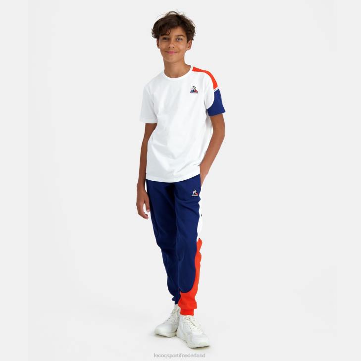 kleding LDBJ649 kinderen Le Coq Sportif t-shirtje wit