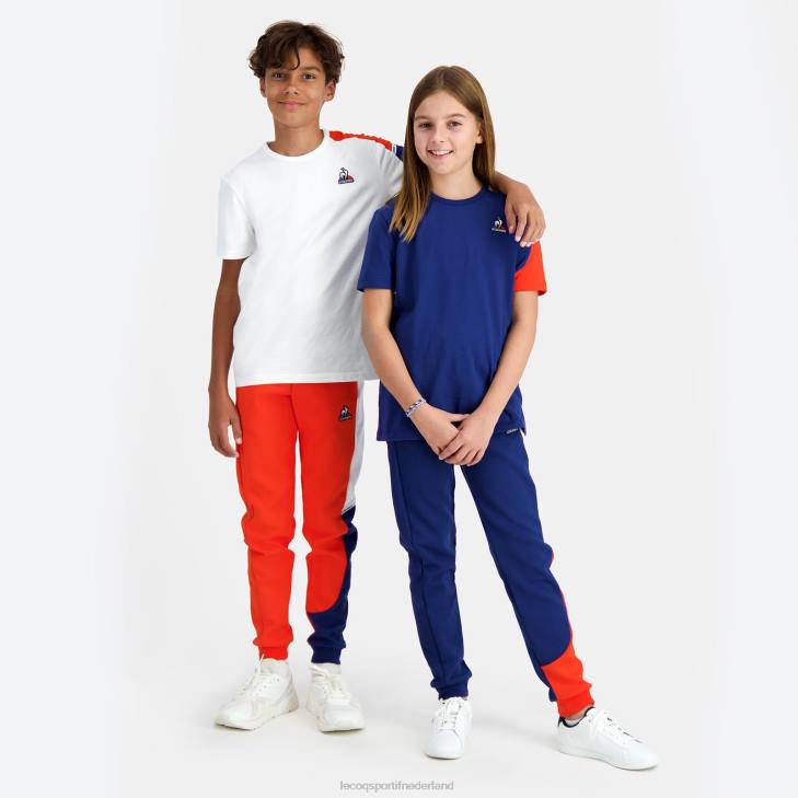 kleding LDBJ649 kinderen Le Coq Sportif t-shirtje wit