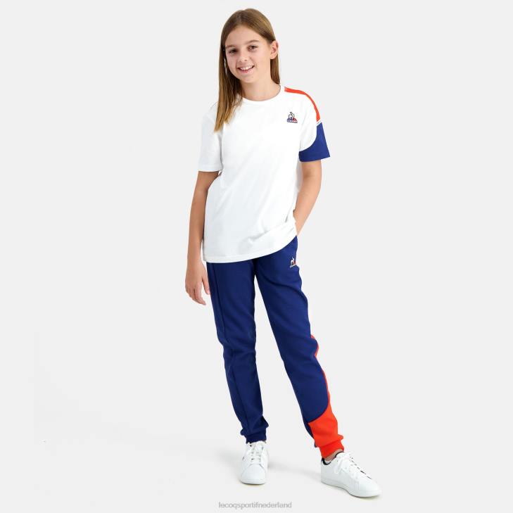 kleding LDBJ649 kinderen Le Coq Sportif t-shirtje wit