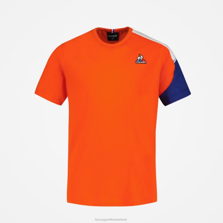 kleding LDBJ650 kinderen Le Coq Sportif t-shirtje oranje