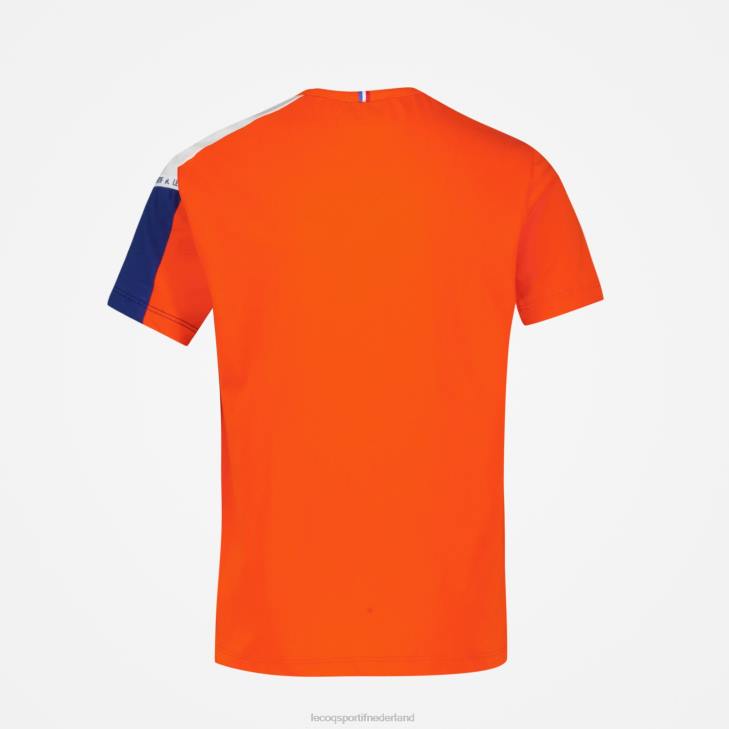 kleding LDBJ650 kinderen Le Coq Sportif t-shirtje oranje